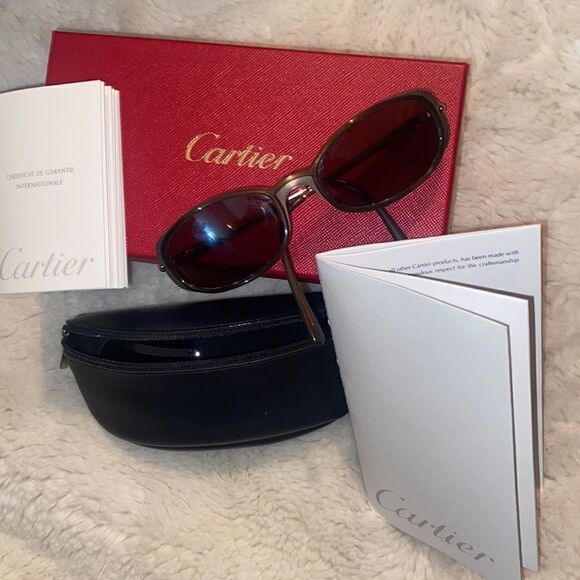 Cartier Havana Aspen Luxury Vintage Sunglasses! - Picture 1 of 13